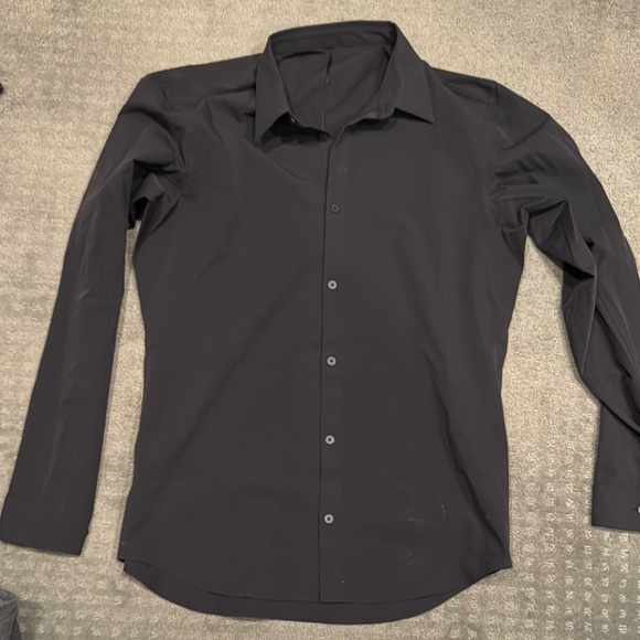 Lululemon Down to the Wire Men's Black Dress Shirt - Picture 1 of 1